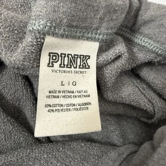 Vtg Y2K Large VICTORIA'S SECRET PINK Wide Leg Athletic Pants Women's Lounge
